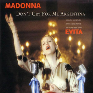 Disco Dont Cry for Me Argentina  de Madonna