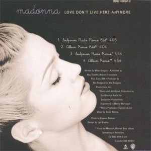 Disco Love Dont Live Here Anymore  de Madonna