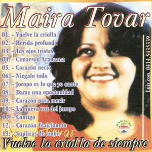 Disco Vuelve La Criolla De Siempre de Mayra Tovar