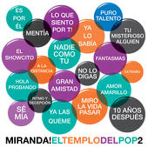 Disco El Templo del Pop, Vol. 2 de Miranda