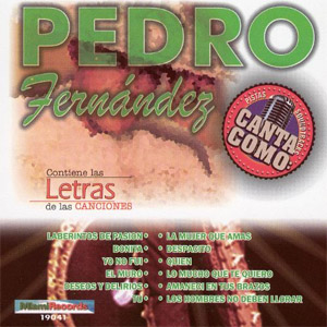Disco Pistas Canto Como Pedro de Pedro Fernández